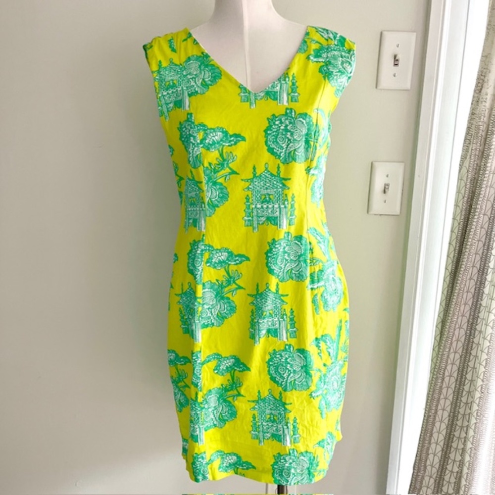 Dizzy Lizzy Asian Print Dress Size Large